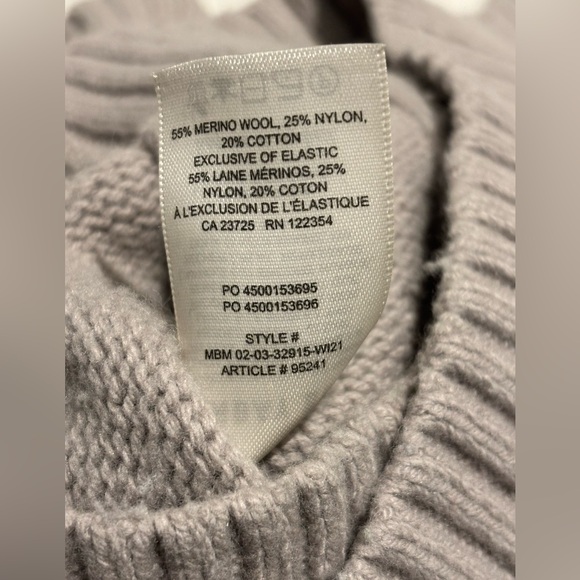 Sunday Best Taupe Cable Knit Cardigan Wool Blend Sz. Small Grandpa Grandma Luxe - Picture 10 of 11